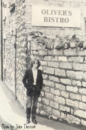 Julian outside the North Wales restaurant owned by his mother